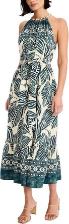 Maggy London Printed Halter Neck With Chain Detail
