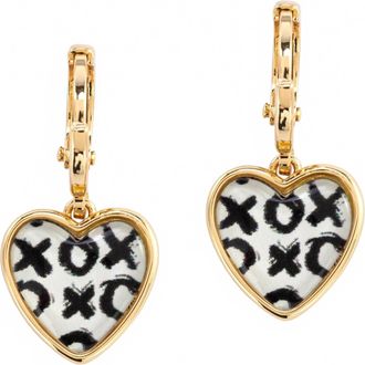 Demdaco Womens Hugs And Kisses Art Heart Earrings In Multi