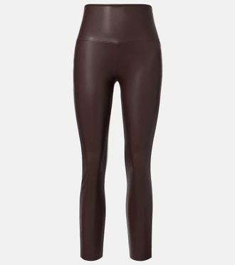 Norma Kamali High-rise faux leather leggings