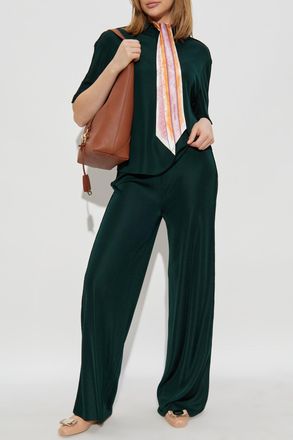 Ferragamo Polo With Embroidered Logo, Womens, Green