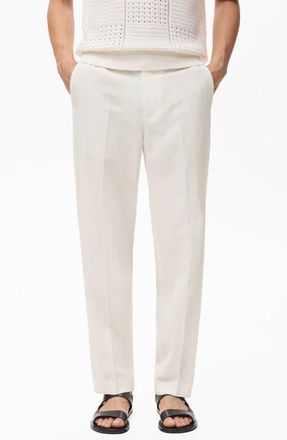 Mango Straight Leg Pants in Off White at Nordstrom, Size 31