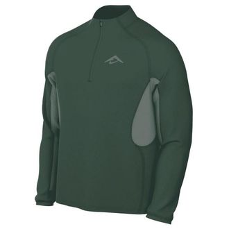 Nike Trail Dri-Fit 1/2-Zip Laufshirt f&uuml;r Herren | gr&uuml;n