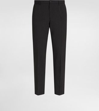 Dolce & Gabbana Wool Pinstripe Trousers - Man Pants And Shorts 44