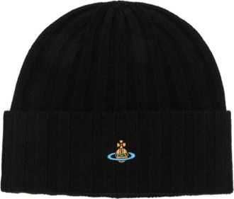 Vivienne Westwood Klassieke Beanie - Dames - Accessoires - Zwart - Maat: ONE Size