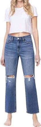 Flying Monkey High Rise Straight Leg Jeans In Inviolate