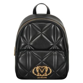 Love Moschino Backpacks, female, Black, Size: ONE SIZE Quilted Logo-Detail Backpack