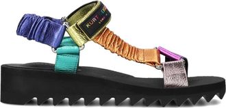 Kurt Geiger Schoenen, Dames, Veelkleurig, 40 EU, Leer, Kleurrijke Regenboog Sandalen voor Vrouwen