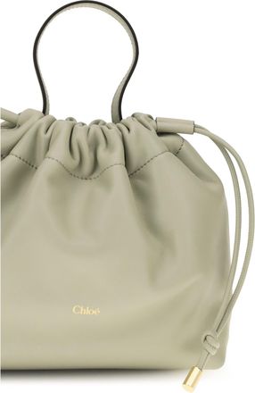 Chlo&eacute; Womens Leather Shoulder Bag Icons Jade Grey Lambskin