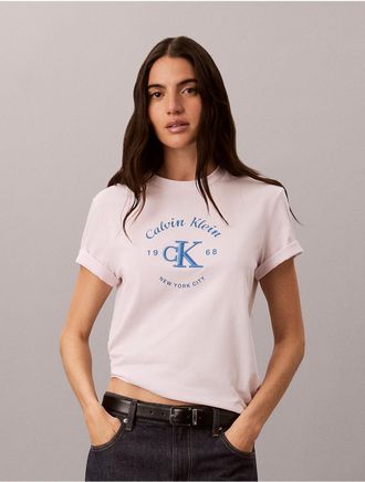 Calvin Klein Jeans Calvin Klein Womens Varsity Crest Logo Tee - Pink - XL