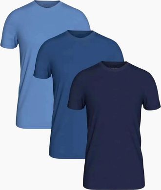 Calvin Klein Mens 3-Pack Cotton Classics T-Shirts, Blue Combination - Navy - Size: 44