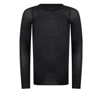 Rick Owens Round-neck Knitwear, male, Black, Size: M Dennis Sweater