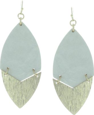 Olivia Welles Gold-Plated Quinn Split Earrings in Worn Gold /Ivory at Nordstrom Rack