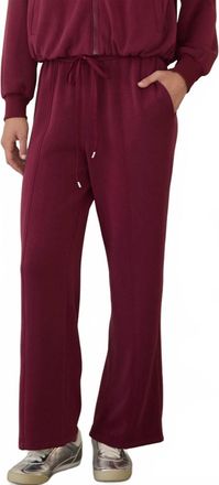 Skies Are Blue Clothing Soft Modal Lounge Pants In Wine