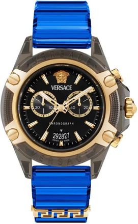 Versace New Icon Active Chronograph - unisex - Horloges - Zwart - ONE Size - Accessoires