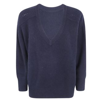 Kujten V-neck Knitwear - Knitwear - Mujer - Azul - S