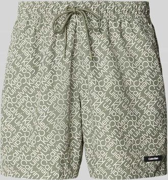 Calvin Klein Underwear Badehose mit Label-Patch in Oliv, Größe XXL