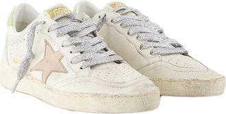Golden Goose Low-Top Sneaker - Ballstar Sneakers - Leather - White - Gr. 41 (EU) - in Beige - für Damen