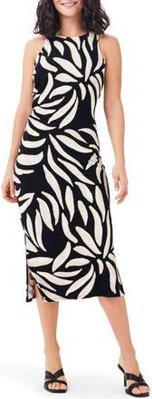 Nic+Zoe Breezy Leaves Midi Dress in Black Multi at Nordstrom Rack, Size X-Small