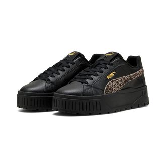 Puma Sneaker PUMA KARMEN II ANIMAL FLAIR, Damen, Gr. 37,5, schwarz (puma schwarz, dusky gray), Synthetik, Schuhe Sneaker