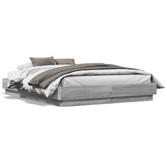 Berkfield Home Bed Frame without Mattress Grey Sonoma 120x190 cm Small Double