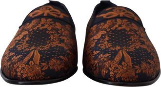 Dolce & Gabbana Floral-Embroidered Loafer - Navy