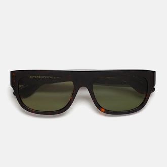 Retro Superfuture Sunglasses Serioso Havana 5 G5 Brown/Green Unisex