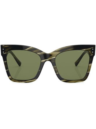Giorgio Armani Occhiali da sole squadrati con stampa - Verde