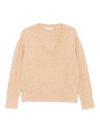 Majestic Filatures V-neck long-sleeve sweater - women - Fabric - 2 - Neutrals