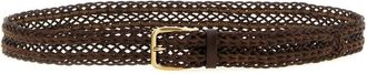 Brunello Cucinelli Brown Braided Buckle Belt