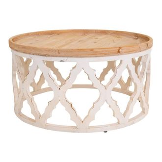 Wanderlust Deco Mesa de centro marr&oacute;n 82x82x41h cm