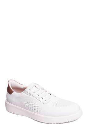 Marc Joseph New York Harbor Road Hands Free Technology Lightweight Leather Perforated Sneaker in White Napa Leather at Nordstrom, Size 11.5