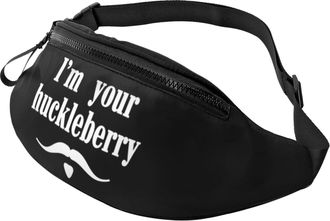 Generic IM Your Huckleberry Waist Packs Waist Pack Lightweight Crossbody For Running Camping Outdoors 14X35Cm