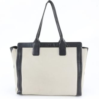 Chlo&eacute; Black Ivory Leather Handbag Shoulder Bag Tote Bag (Pre-Owned)