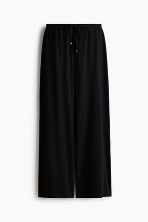 H&M Baumwollhose mit Kordelzug - Schwarz
