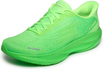 Skechers Mens Aero Spark Slip Ins Running Trainer, Neon/Lime/Multi, 10.5 UK