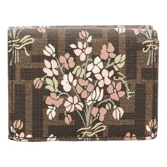 Fendi (WMNS) Fendi SS25 FF Tri-Fold Wallet Flower Bouquet Brown 8M0480AURFF174H