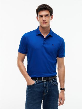 Tommy Hilfiger Mens Regular Fit Smooth Cotton Polo - Anchor Blue - XXL