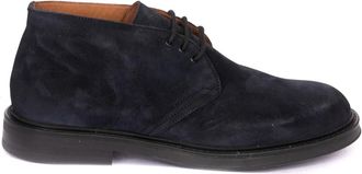 Frau Polacchino Waxy - Heren - Veterlaarzen - Blauw - 41 EU - Leer - Schoenen
