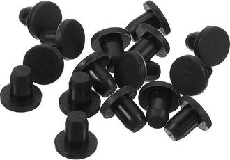 OEM Tapones De Goma - Tapas De Silicona Para Orificios - Sellado De Tuber&iacute;as - Resistentes A Altas Temperaturas - 16 Piezas De 5 Mm - Negro