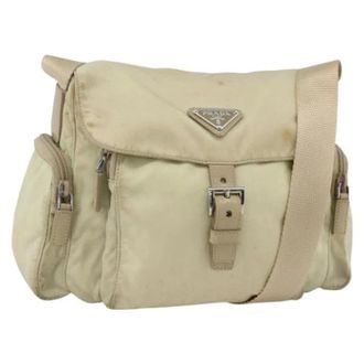 Prada Pre-owned Vintage Crossbody Bag - Dames - Pre-owned - Beige - Maat: ONE Size Leer