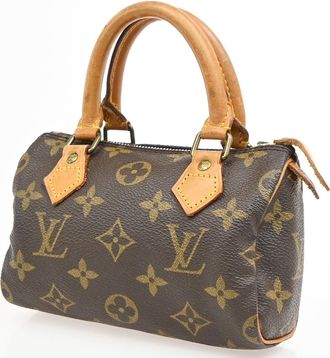 Louis Vuitton Speedy Mini Hl Monogram Canvas Brown Canvas Handbag (Pre-Owned)