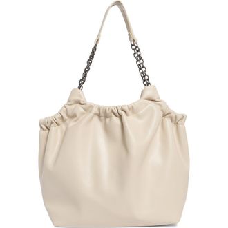 BCBGeneration Chain Water Repellent Shoulder Bag in Almond at Nordstrom Rack
