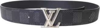 Louis Vuitton Pre-owned Belts, male, Black, Size: ONE SIZE Pre-owned Vintage Damier Graphite Belt