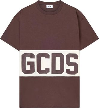 GCDS Logo-print Drop-shoulder T-shirt