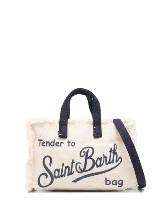 MC2 Saint Barth logo-print mini bag - Neutrals