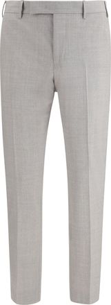 Pantaloni Torino Mens Tailored Trousers Grey-Light Blue Fleece Wool Grey/light