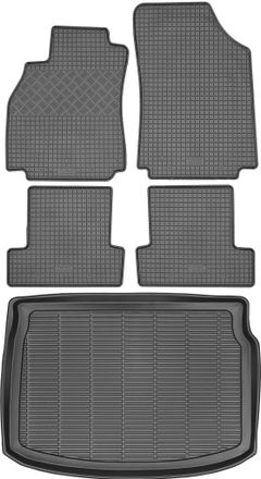 OEM Juego De Alfombrillas De Goma Para Renault Megane Iii Hatchback (2009-2016) + Alfombrilla Para El Maletero