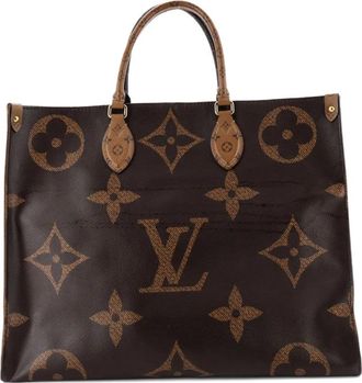 Louis Vuitton Borsa tote OnTheGo Reverse Monogram Giant GM - Marrone