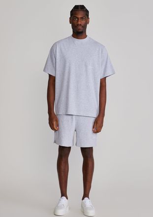 Siksilk Mens Grey Marl T-Shirt and Shorts Set XXL