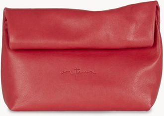 Cortana Delhi S Opvouwbare Clutch - Dames - Clutches - Rood - ONE Size - Leer - Tassen